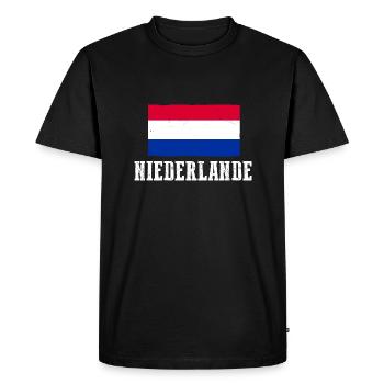 Pays-Bas Pays-Bas - T-shirt Premium bio Homme - noir - Devant - Nico (187cm)