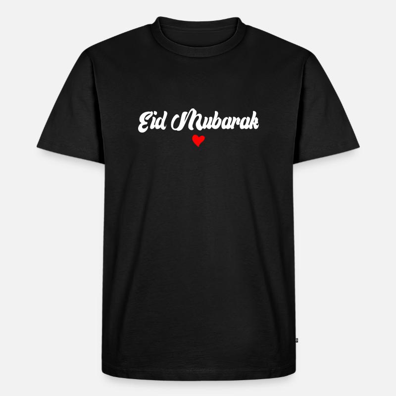 Islam Eid Mubarak - Männer Premium Bio T-Shirt - Schwarz