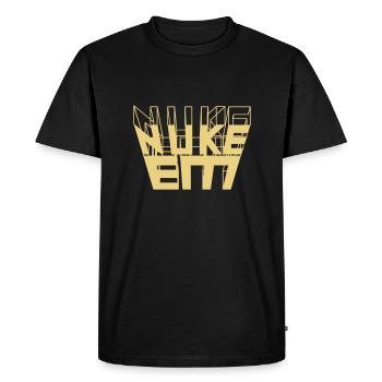 Nuke Em texte 3D - T-shirt Premium bio Homme - noir - Devant - Nico (187cm)