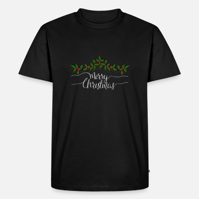Frohe Weihnachten Weihnachtsgeschenk - Männer Premium Bio T-Shirt - Schwarz