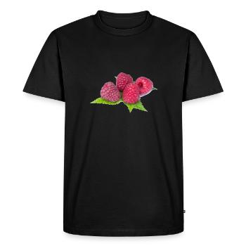 framboises - T-shirt Premium bio Homme - noir - Devant - Nico (187cm)