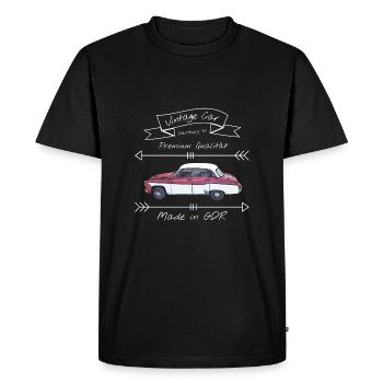 Wartburg 311 Shirt - Männer Premium Bio T-Shirt - Schwarz - Vorne - Nico (187cm)