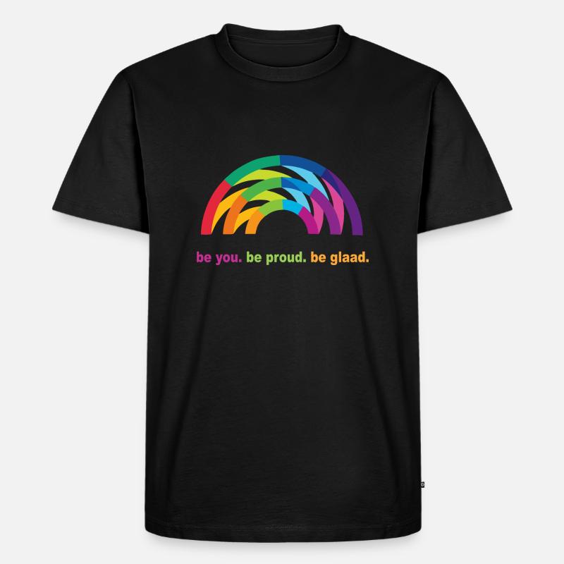 Stolz-Regenbogen - Männer Premium Bio T-Shirt - Schwarz