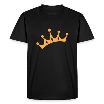 couronne - T-shirt Premium bio Homme - noir - Devant - Nico (187cm)