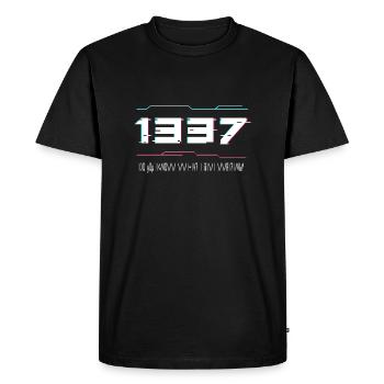 Elite Hacker Langue Gamer Hacking Coding - T-shirt Premium bio Homme - noir - Devant - Nico (187cm)