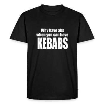 abdos et kebabs - T-shirt Premium bio Homme - noir - Devant - Nico (187cm)
