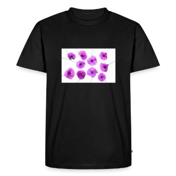 PAVOT Violet - T-shirt Premium bio Homme - noir - Devant - Nico (187cm)