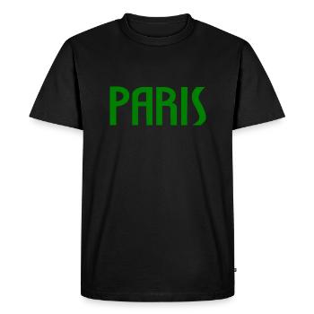 Paris - T-shirt Premium bio Homme - noir - Devant - Nico (187cm)