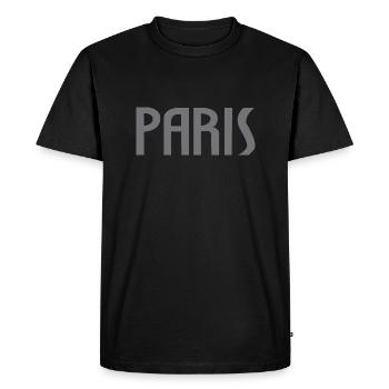 Paris - T-shirt Premium bio Homme - noir - Devant - Nico (187cm)
