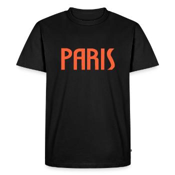 Paris - T-shirt Premium bio Homme - noir - Devant - Nico (187cm)