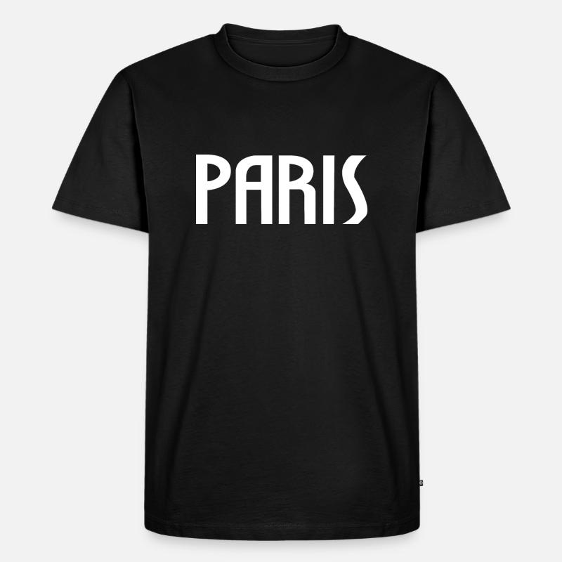 Paris - Männer Premium Bio T-Shirt - Schwarz