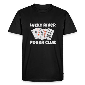 Lucky River Poker Club - Men's Premium Organic T-Shirt - black - Front - Nico (187cm)