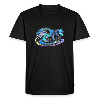 zen sans fond sans tour inverse2 - T-shirt Premium bio Homme - noir - Devant - Nico (187cm)