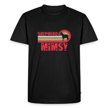 Vintage Retro Sunset Berger Allemand Mimsy - T-shirt Premium bio Homme - noir - Devant - Nico (187cm)