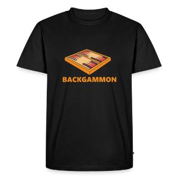 Boardgame Chess Backgammon Game Night - Men's Premium Organic T-Shirt - black - Front - Nico (187cm)