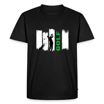 Golf Golfer Golf Course - T-shirt Premium bio Homme - noir - Devant - Nico (187cm)