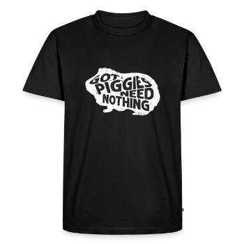 Got Piggies, Need Nothing Cavy Lover Guniea Pig Ro - Men's Premium Organic T-Shirt - black - Front - Nico (187cm)