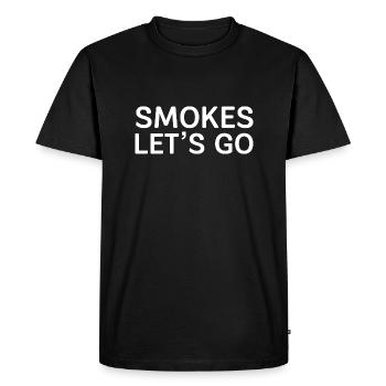Smokes Lets Go - Men's Premium Organic T-Shirt - black - Front - Nico (187cm)