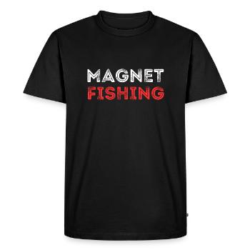 MAGNET FISHING METAL WORDS - Men's Premium Organic T-Shirt - black - Front - Nico (187cm)