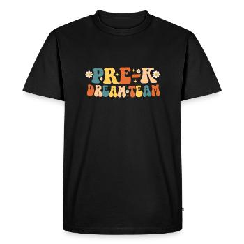 Pre-k Dream Team Rétro Groovy - T-shirt Premium bio Homme - noir - Devant - Nico (187cm)