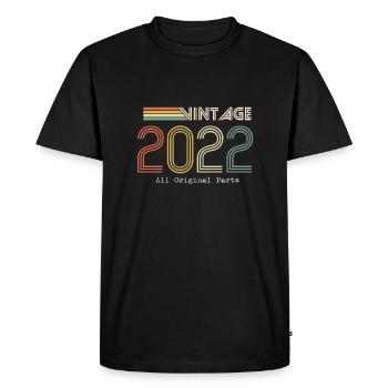 Épique et Légendaire né en 2022 : 2e anniversaire - T-shirt Premium bio Homme - noir - Devant - Nico (187cm)