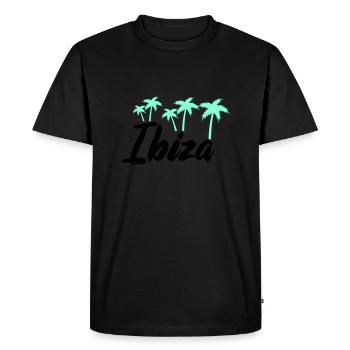 Ibiza - Men's Premium Organic T-Shirt - black - Front - Nico (187cm)