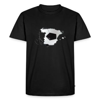 Espagne | Vrai football | Carte FR - T-shirt Premium bio Homme - noir - Devant - Nico (187cm)