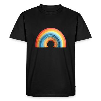 Style de papier arc-en-ciel (fierté) - T-shirt Premium bio Homme - noir - Devant - Nico (187cm)