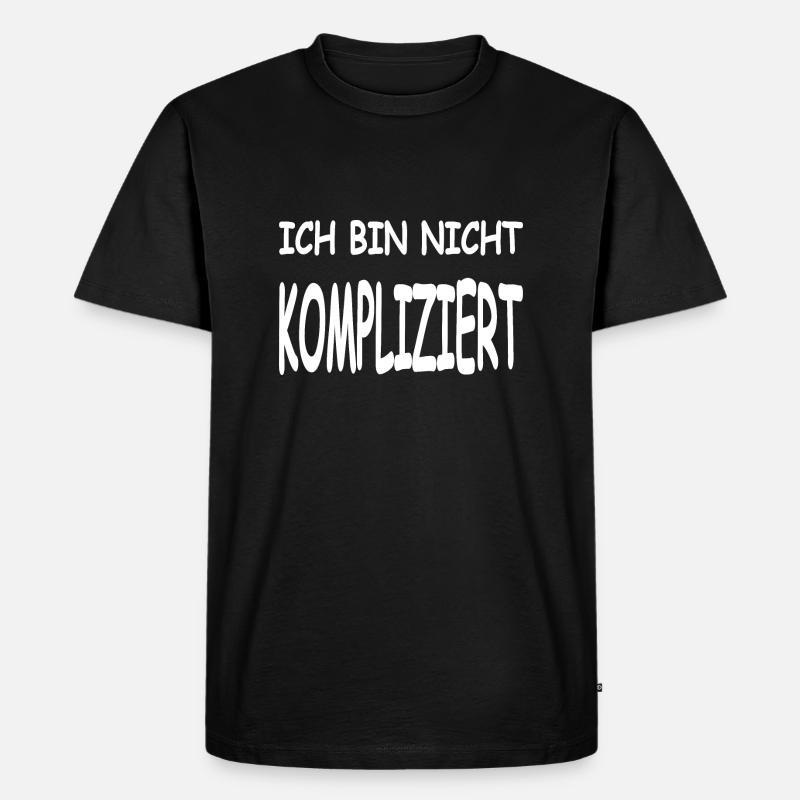 Kompliziert - Männer Premium Bio T-Shirt - Schwarz