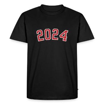 Année de naissance sport 2024 - T-shirt Premium bio Homme - noir - Devant - Nico (187cm)