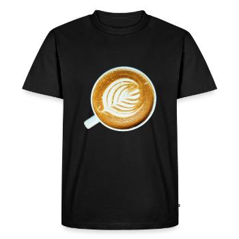 café café cappuccino espresso2 - T-shirt Premium bio Homme - noir - Devant - Nico (187cm)