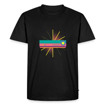 Drôle VHS VCR Vintage des années 90 des années 80 chemise cadeau - T-shirt Premium bio Homme - noir - Devant - Nico (187cm)