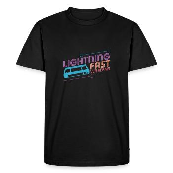 Drôle VHS VCR Vintage des années 90 des années 80 chemise cadeau - T-shirt Premium bio Homme - noir - Devant - Nico (187cm)