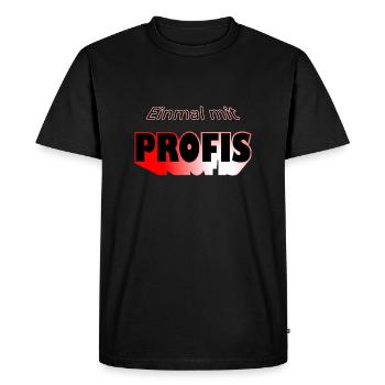 Une fois avec Pofis - T-shirt Premium bio Homme - noir - Devant - Nico (187cm)