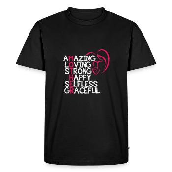 Mother's Day - Men's Premium Organic T-Shirt - black - Front - Nico (187cm)