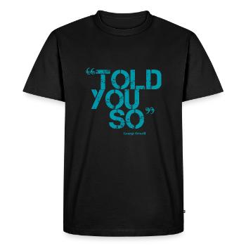 ORWELL (bleu) - T-shirt Premium bio Homme - noir - Devant - Nico (187cm)