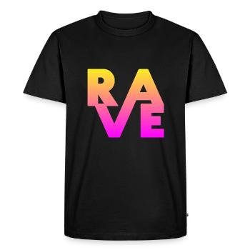 Rave Clothing EDM Music for Raver and DJ - Men's Premium Organic T-Shirt - black - Front - Nico (187cm)