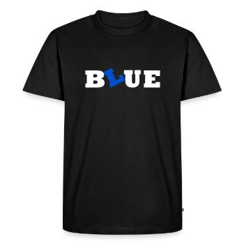Bleu bleu - T-shirt Premium bio Homme - noir - Devant - Nico (187cm)