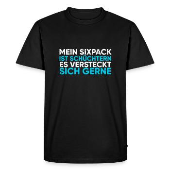 Sixpack - Männer Premium Bio T-Shirt - Schwarz - Vorne - Nico (187cm)