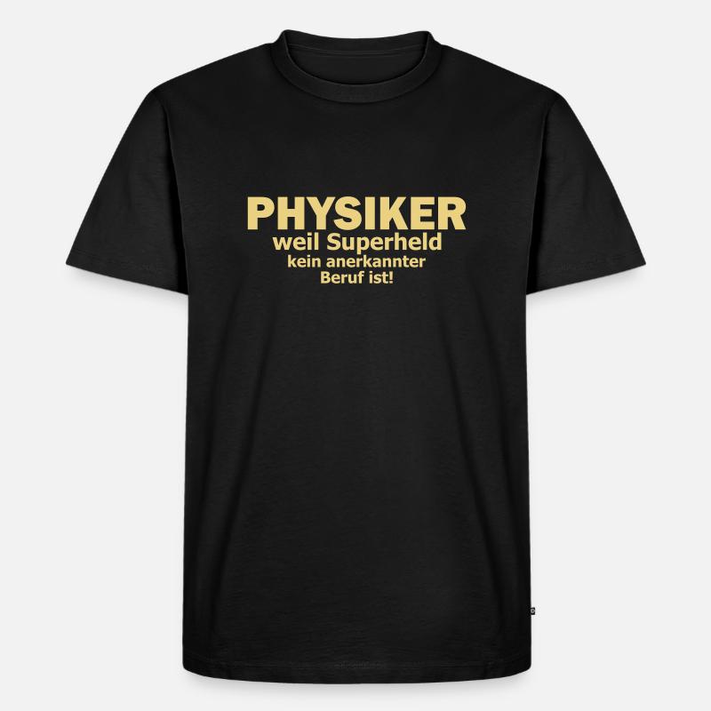 Physiker - Männer Premium Bio T-Shirt - Schwarz