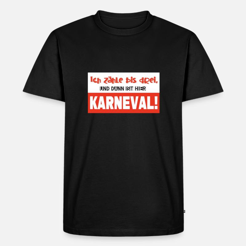 Karneval - Männer Premium Bio T-Shirt - Schwarz