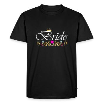 Bride/Bride - Bachelor Party - Men's Premium Organic T-Shirt - black - Front - Nico (187cm)