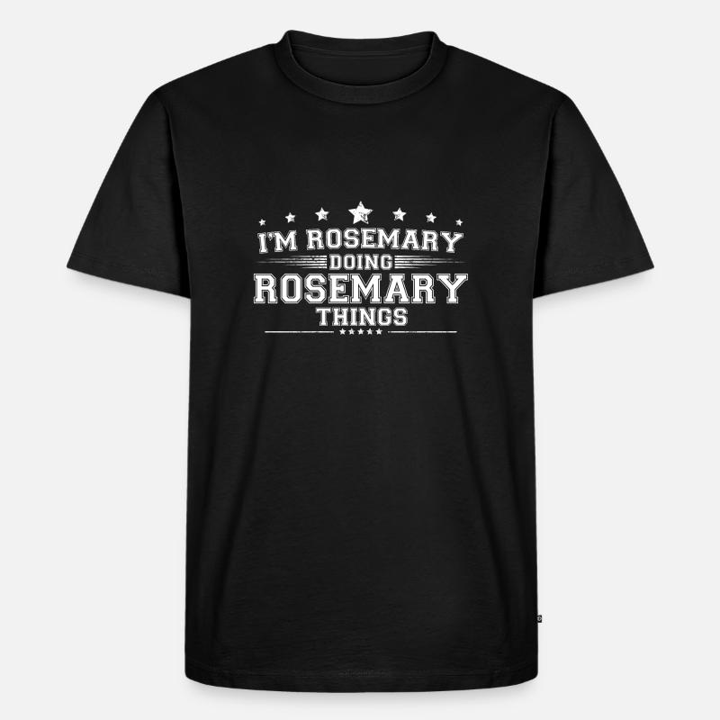 Rosmarin - Männer Premium Bio T-Shirt - Schwarz