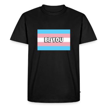 Trans Pride BE YOU - Men's Premium Organic T-Shirt - black - Front - Nico (187cm)