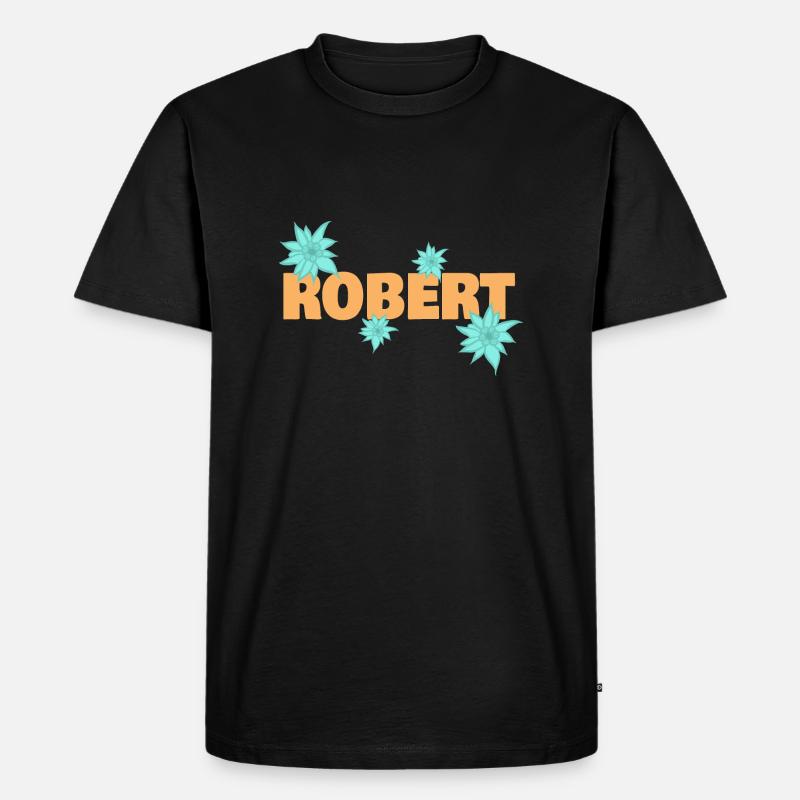 Robert - Männer Premium Bio T-Shirt - Schwarz