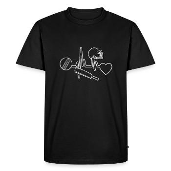 Cricket Slogan Cricket Fan Team Cricket Gift - Men's Premium Organic T-Shirt - black - Front - Nico (187cm)