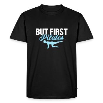 Mais d’abord Pilates Exercice Fitness - T-shirt Premium bio Homme - noir - Devant - Nico (187cm)