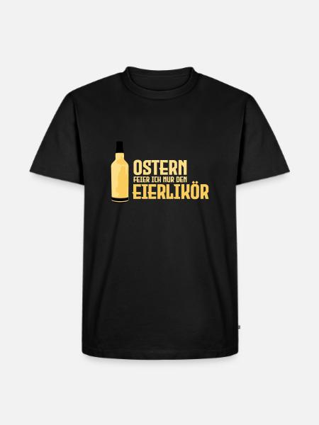 Ostern Eierlikör Feiern - Männer Premium Bio T-Shirt - Schwarz