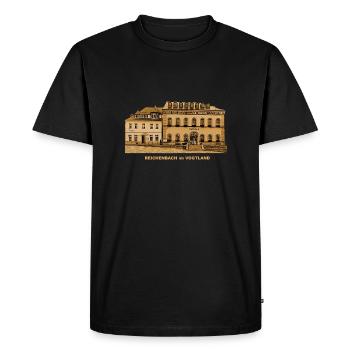 Reichenbach Town Hall Markt Vogtland Saxony - Men's Premium Organic T-Shirt - black - Front - Nico (187cm)