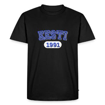 Estonie Estonie 1991 - T-shirt Premium bio Homme - noir - Devant - Nico (187cm)